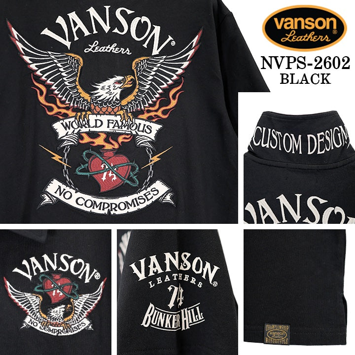 VANSON S/S POLO SHIRTバンソン 天竺 半袖 ポロシャツ nvps-2602