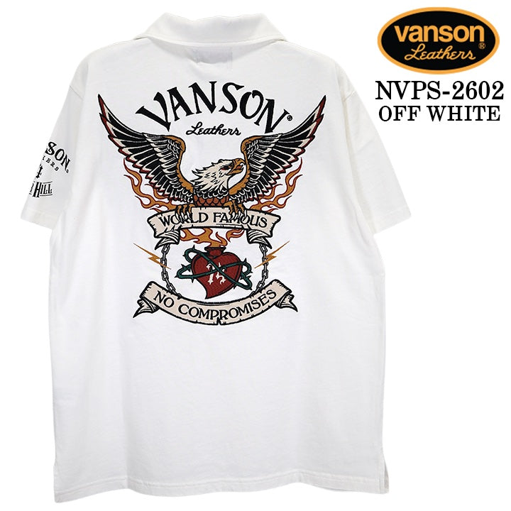 VANSON S/S POLO SHIRTバンソン 天竺 半袖 ポロシャツ nvps-2602