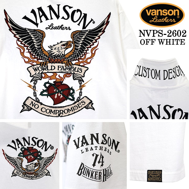 VANSON S/S POLO SHIRTバンソン 天竺 半袖 ポロシャツ nvps-2602