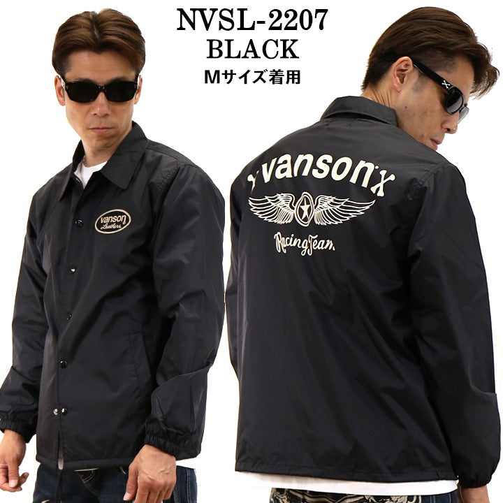 VANSON NYLON COACH JACKET STANDARD バンソン ナイロン コーチジャケット 定番 nvsl-2207