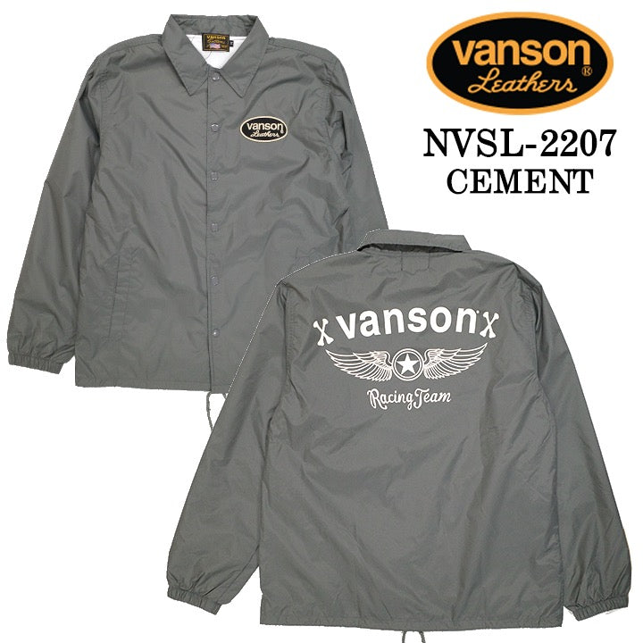 VANSON NYLON COACH JACKET STANDARD バンソン ナイロン コーチジャケット 定番 nvsl-2207