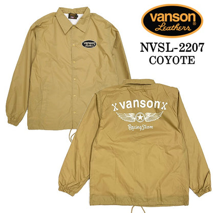 VANSON NYLON COACH JACKET STANDARD バンソン ナイロン コーチジャケット 定番 nvsl-2207