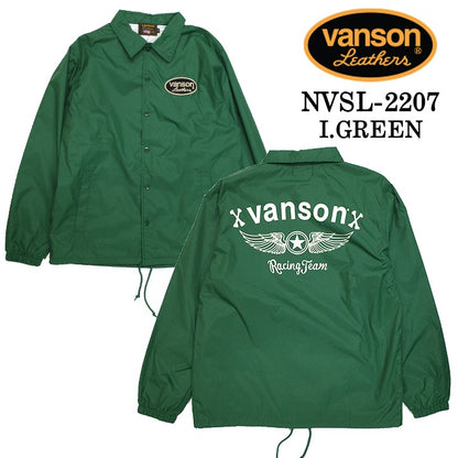 VANSON NYLON COACH JACKET STANDARD バンソン ナイロン コーチジャケット 定番 nvsl-2207