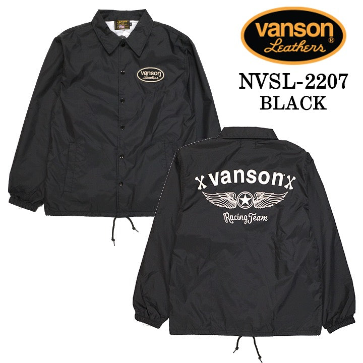 VANSON NYLON COACH JACKET STANDARD バンソン ナイロン コーチジャケット 定番 nvsl-2207