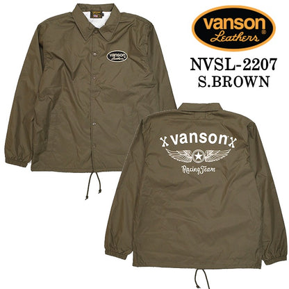 VANSON NYLON COACH JACKET STANDARD バンソン ナイロン コーチジャケット 定番 nvsl-2207