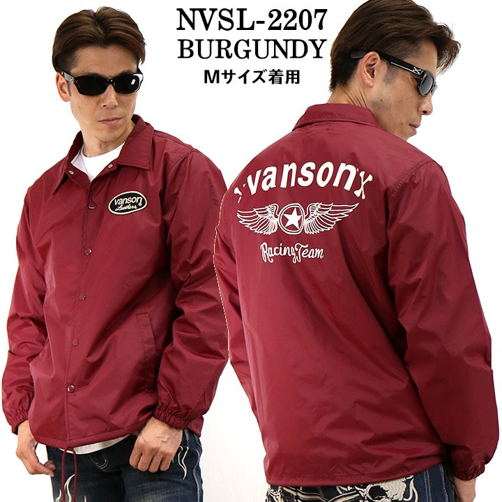 VANSON NYLON COACH JACKET STANDARD バンソン ナイロン コーチジャケット 定番 nvsl-2207