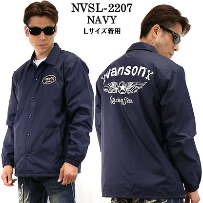 VANSON NYLON COACH JACKET STANDARD バンソン ナイロン コーチジャケット 定番 nvsl-2207