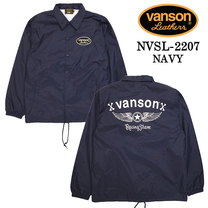 VANSON NYLON COACH JACKET STANDARD バンソン ナイロン コーチジャケット 定番 nvsl-2207