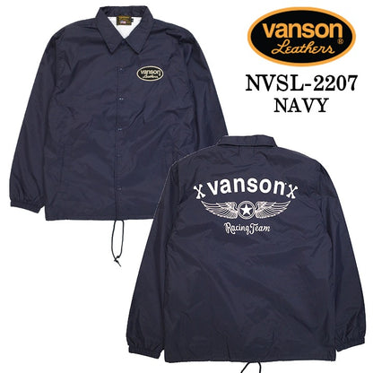 VANSON NYLON COACH JACKET STANDARD バンソン ナイロン コーチジャケット 定番 nvsl-2207