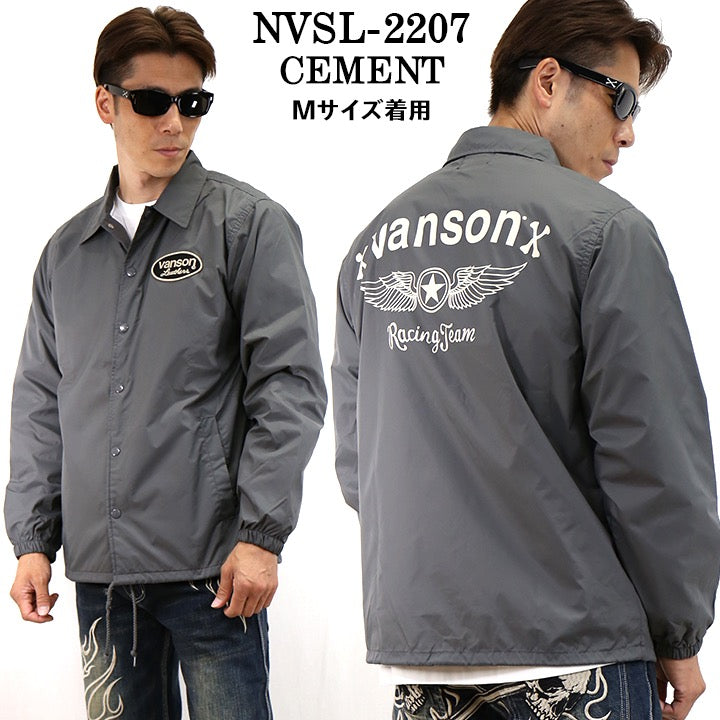 VANSON NYLON COACH JACKET STANDARD バンソン ナイロン コーチジャケット 定番 nvsl-2207