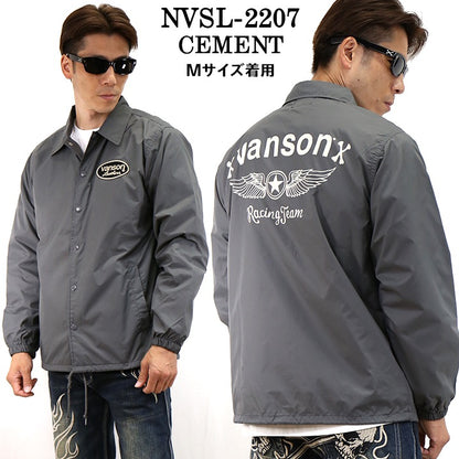 VANSON NYLON COACH JACKET STANDARD バンソン ナイロン コーチジャケット 定番 nvsl-2207