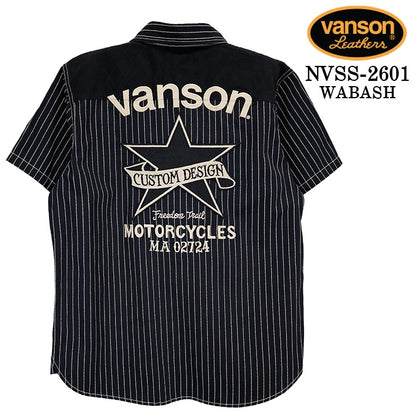 VANSON S/S DENIM SHIRT バンソン デニムシャツ 半袖シャツ nvss-2601