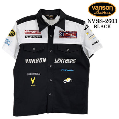 VANSON S/S RACING SHIRT バンソン レーシングシャツ 半袖シャツ nvss-2603