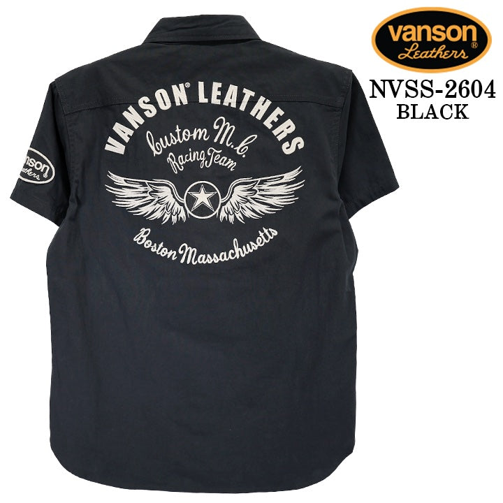 VANSON S/S SAFARI SHIRT バンソン サファリシャツ 半袖シャツ nvss-2604