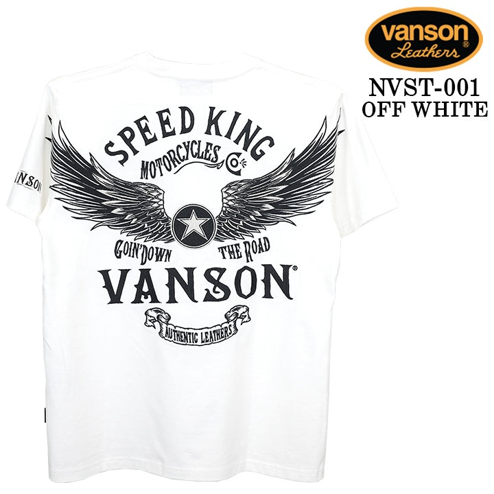 VANSON TEE S/S T-SHIRT STANDARD バンソン 天竺 半袖Tシャツ 定番 nvst-001