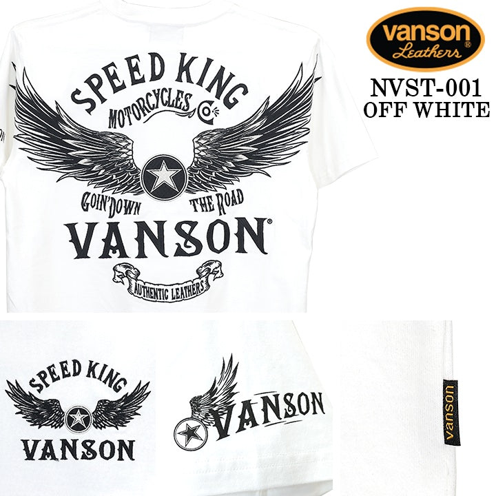 VANSON TEE S/S T-SHIRT STANDARD バンソン 天竺 半袖Tシャツ 定番 nvst-001