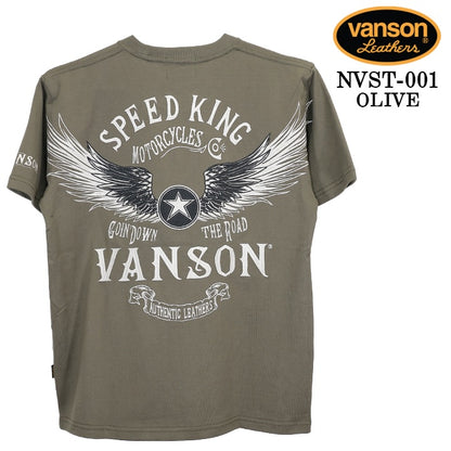 VANSON TEE S/S T-SHIRT STANDARD バンソン 天竺 半袖Tシャツ 定番 nvst-001