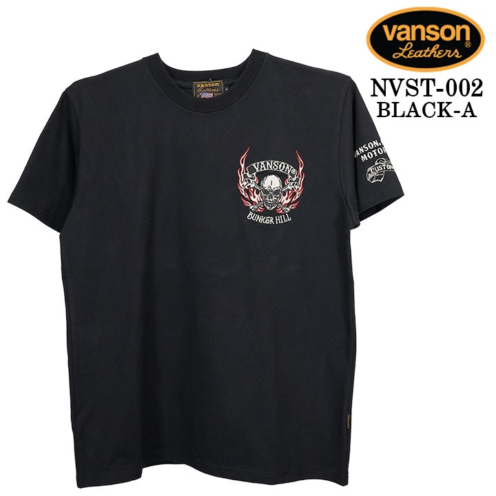 VANSON TEE S/S T-SHIRT STANDARD バンソン 天竺 半袖Tシャツ 定番 nvst-002