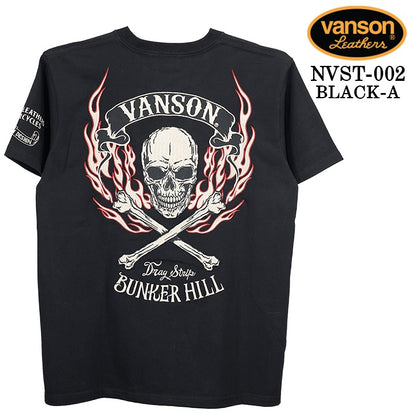 VANSON TEE S/S T-SHIRT STANDARD バンソン 天竺 半袖Tシャツ 定番 nvst-002