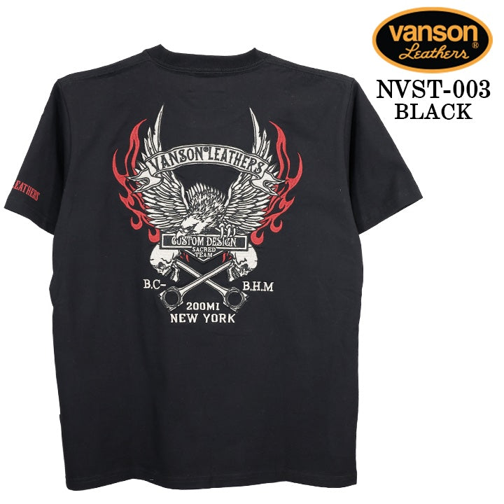 VANSON TEE S/S T-SHIRT STANDARD バンソン 天竺 半袖Tシャツ 定番 nvst-003