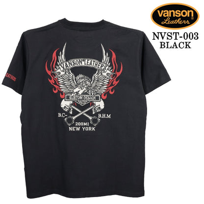VANSON TEE S/S T-SHIRT STANDARD バンソン 天竺 半袖Tシャツ 定番 nvst-003