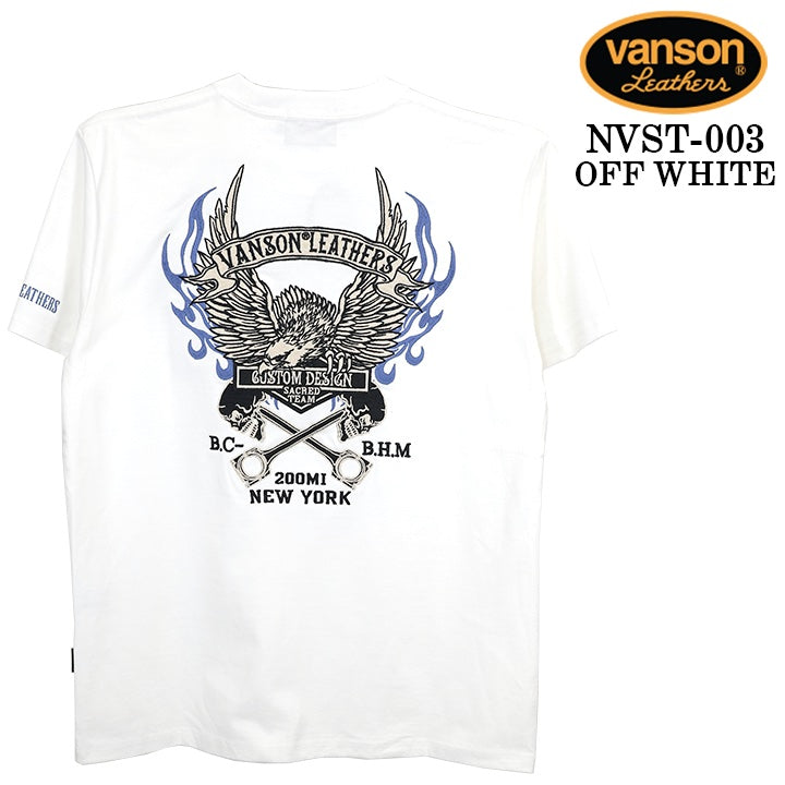 VANSON TEE S/S T-SHIRT STANDARD バンソン 天竺 半袖Tシャツ 定番 nvst-003