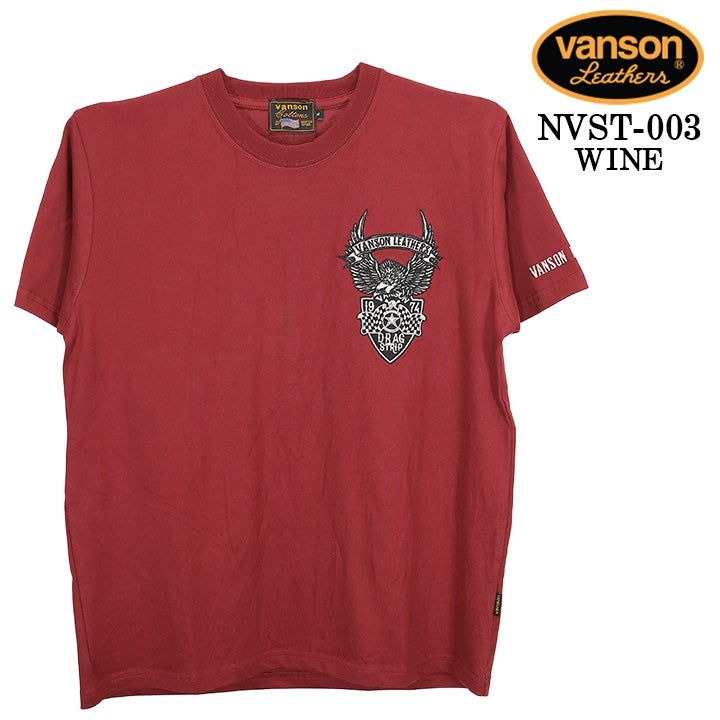 VANSON TEE S/S T-SHIRT STANDARD バンソン 天竺 半袖Tシャツ 定番 nvst-003