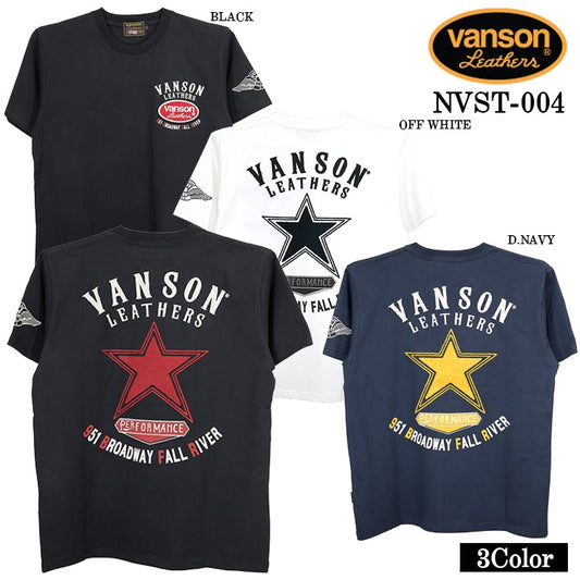 VANSON TEE S/S T-SHIRT STANDARD バンソン 天竺 半袖Tシャツ 定番 nvst-004