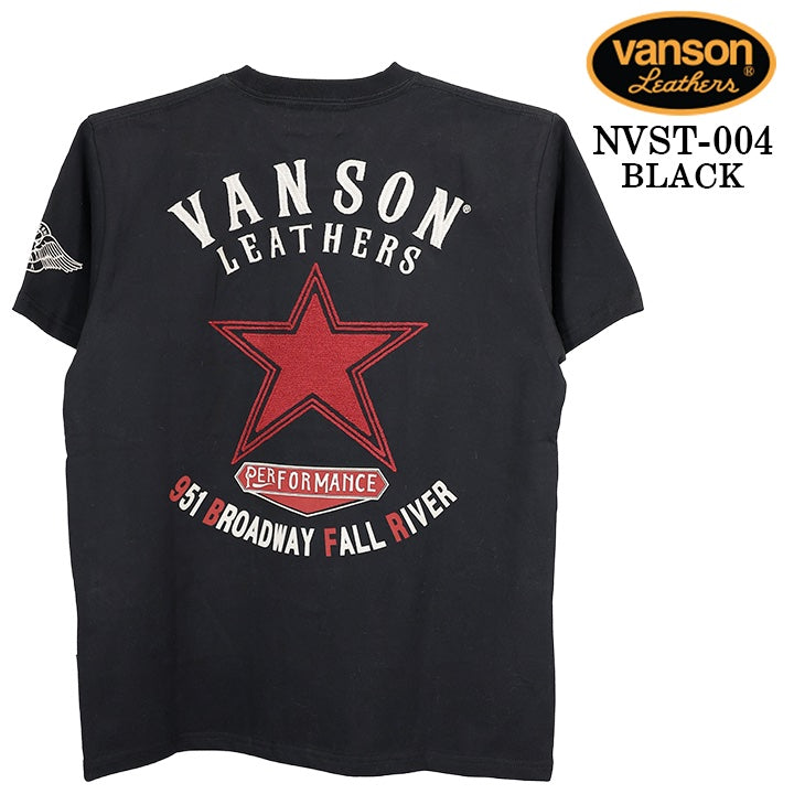 VANSON TEE S/S T-SHIRT STANDARD バンソン 天竺 半袖Tシャツ 定番 nvst-004