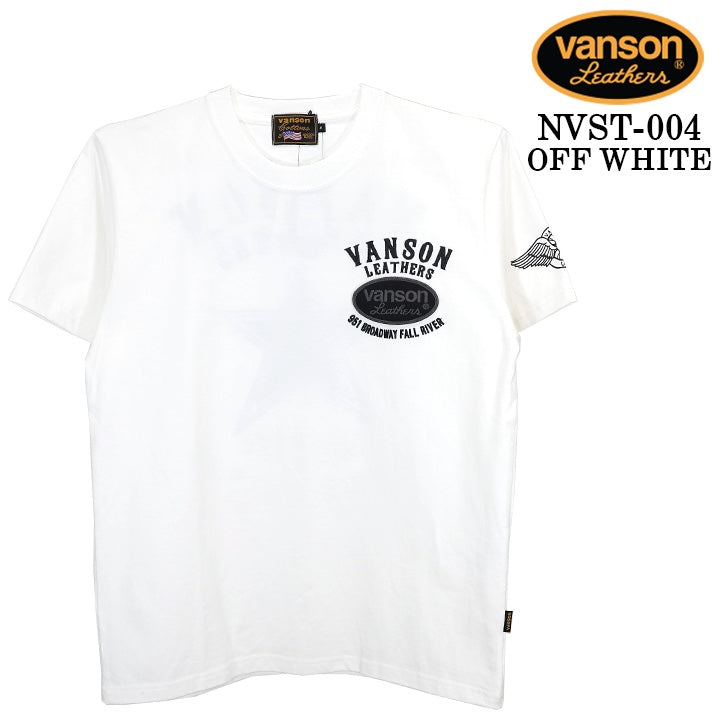 VANSON TEE S/S T-SHIRT STANDARD バンソン 天竺 半袖Tシャツ 定番 nvst-004