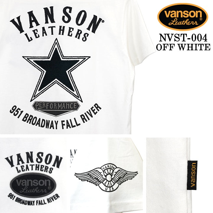 VANSON TEE S/S T-SHIRT STANDARD バンソン 天竺 半袖Tシャツ 定番 nvst-004