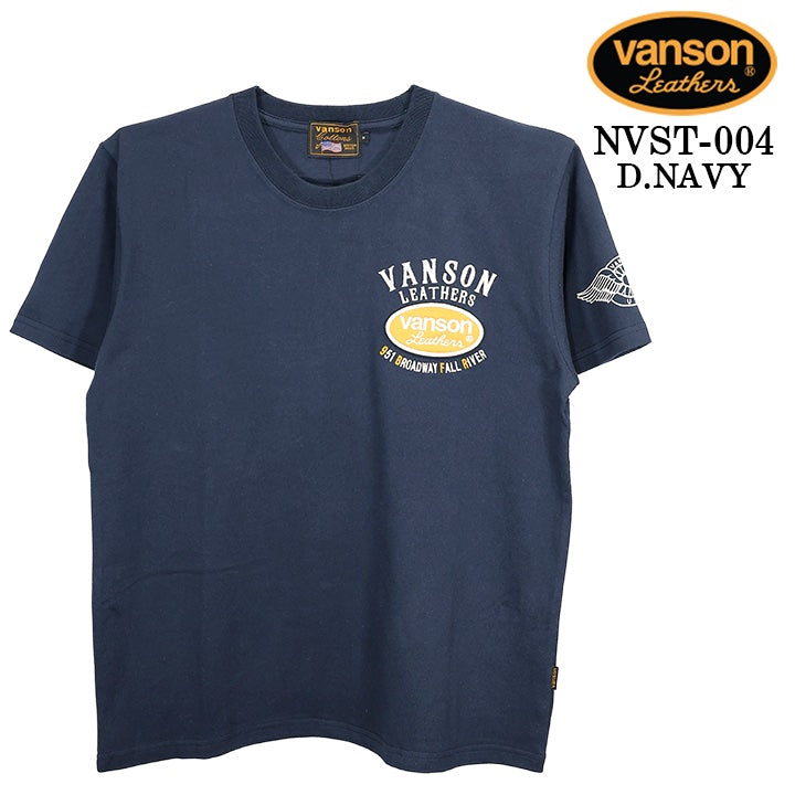VANSON TEE S/S T-SHIRT STANDARD バンソン 天竺 半袖Tシャツ 定番 nvst-004
