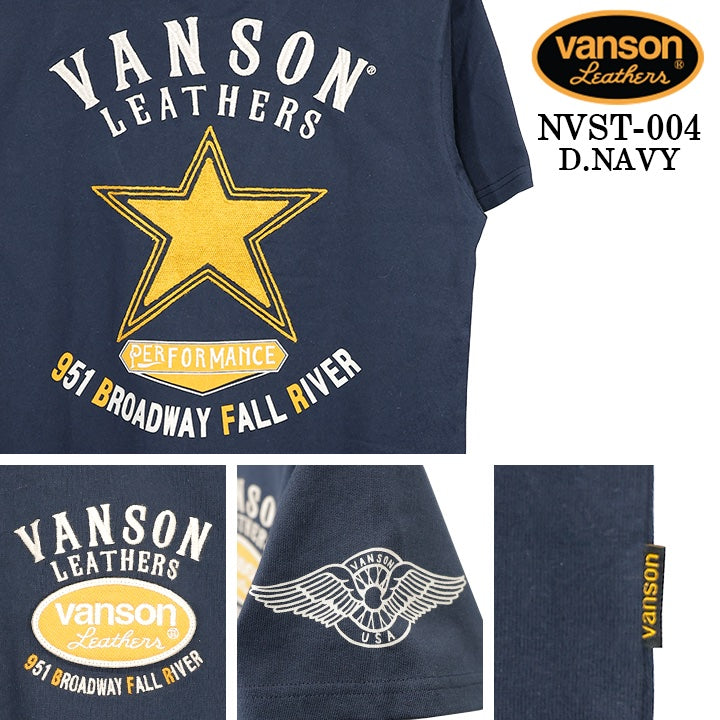 VANSON TEE S/S T-SHIRT STANDARD バンソン 天竺 半袖Tシャツ 定番 nvst-004