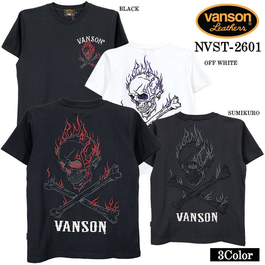 VANSON TEE S/S T-SHIRT バンソン 天竺 半袖Tシャツ nvst-2601