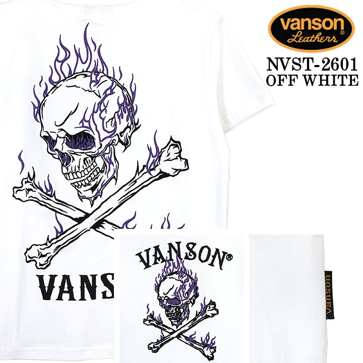 VANSON TEE S/S T-SHIRT バンソン 天竺 半袖Tシャツ nvst-2601