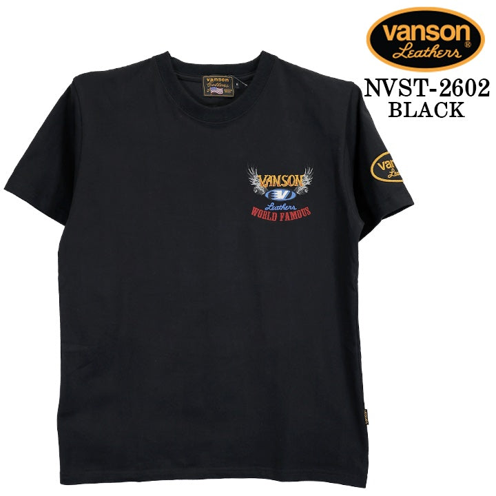 VANSON TEE S/S T-SHIRT バンソン 天竺 半袖Tシャツ nvst-2602