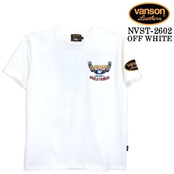 VANSON TEE S/S T-SHIRT バンソン 天竺 半袖Tシャツ nvst-2602