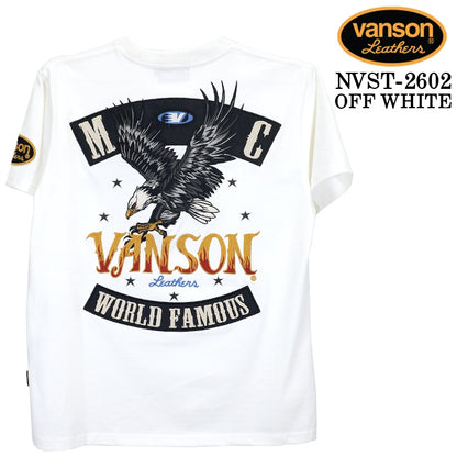 VANSON TEE S/S T-SHIRT バンソン 天竺 半袖Tシャツ nvst-2602