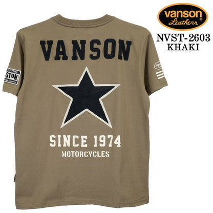 VANSON TEE S/S T-SHIRT バンソン 天竺 半袖Tシャツ nvst-2603