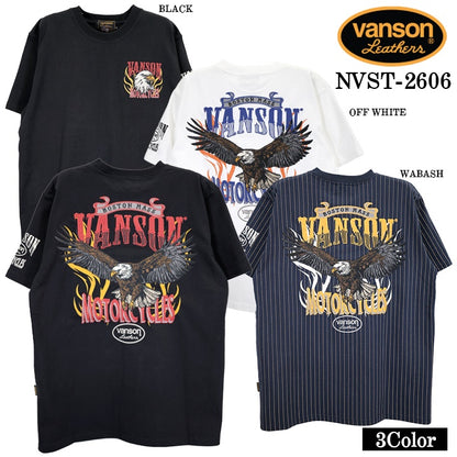 VANSON TEE S/S T-SHIRT バンソン 天竺 半袖 Tシャツ nvst-2606