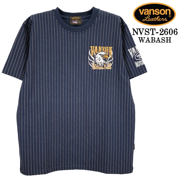 VANSON TEE S/S T-SHIRT バンソン 天竺 半袖 Tシャツ nvst-2606