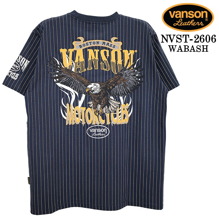 VANSON TEE S/S T-SHIRT バンソン 天竺 半袖 Tシャツ nvst-2606
