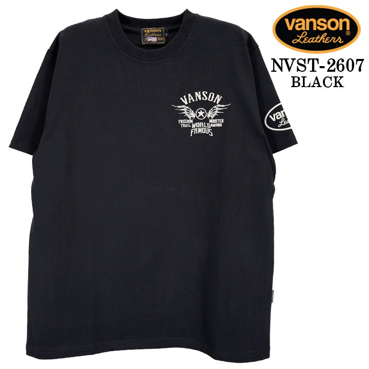 VANSON TEE S/S T-SHIRT バンソン 天竺 半袖 Tシャツ nvst-2607