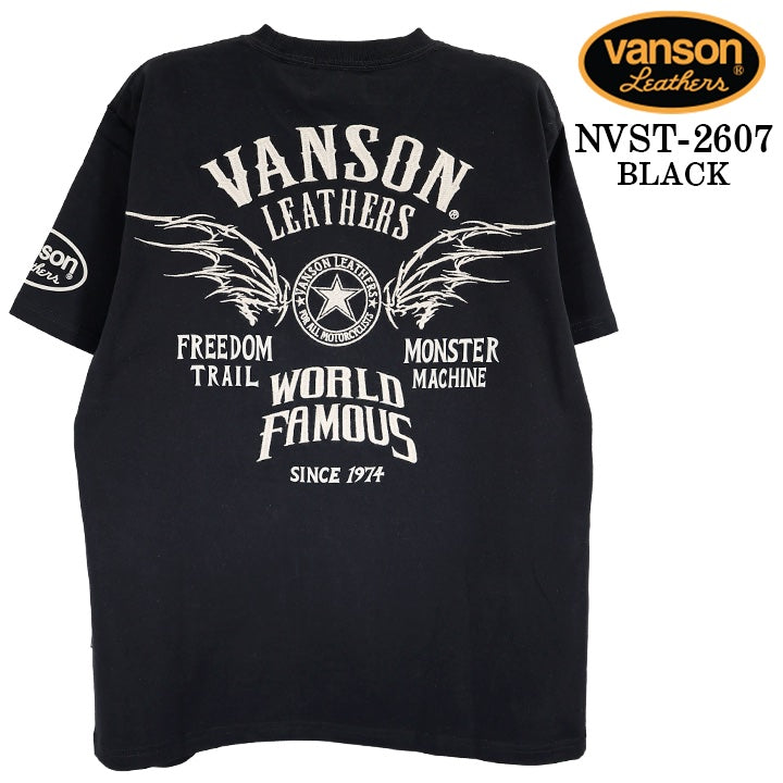 VANSON TEE S/S T-SHIRT バンソン 天竺 半袖 Tシャツ nvst-2607