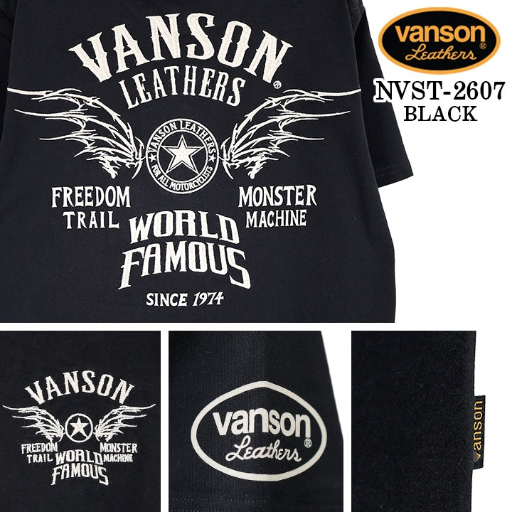 VANSON TEE S/S T-SHIRT バンソン 天竺 半袖 Tシャツ nvst-2607