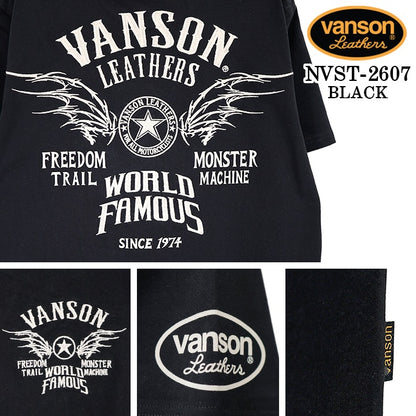 VANSON TEE S/S T-SHIRT バンソン 天竺 半袖 Tシャツ nvst-2607