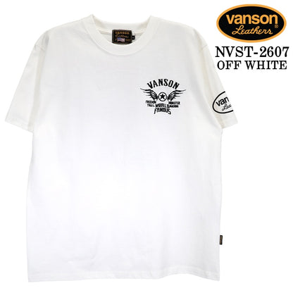 VANSON TEE S/S T-SHIRT バンソン 天竺 半袖 Tシャツ nvst-2607