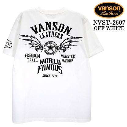 VANSON TEE S/S T-SHIRT バンソン 天竺 半袖 Tシャツ nvst-2607