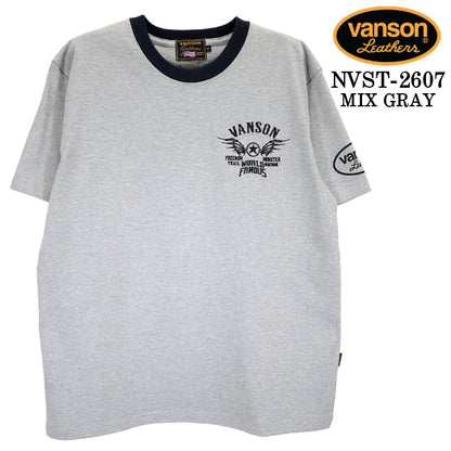 VANSON TEE S/S T-SHIRT バンソン 天竺 半袖 Tシャツ nvst-2607