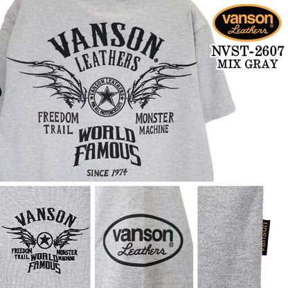 VANSON TEE S/S T-SHIRT バンソン 天竺 半袖 Tシャツ nvst-2607